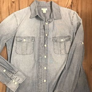 💕NWOT J CREW chambray shirt size sp💕
